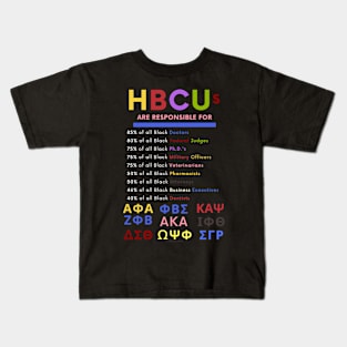 HBCUs are responsible for… BLACK GREEKS Kids T-Shirt